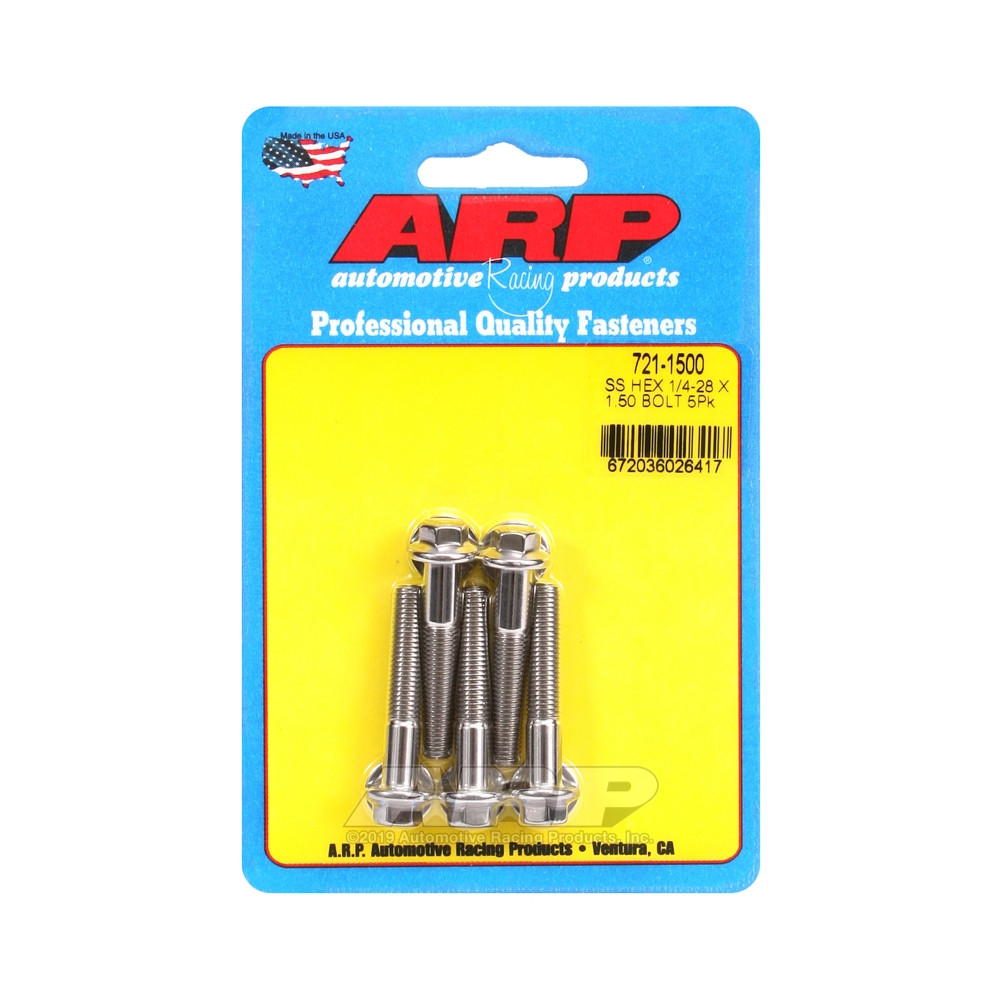 Universal Bolt ARP 1/4-28 - Stainless Hex x5 - ARP-721-1500 - 721-1500 - 3666618198316