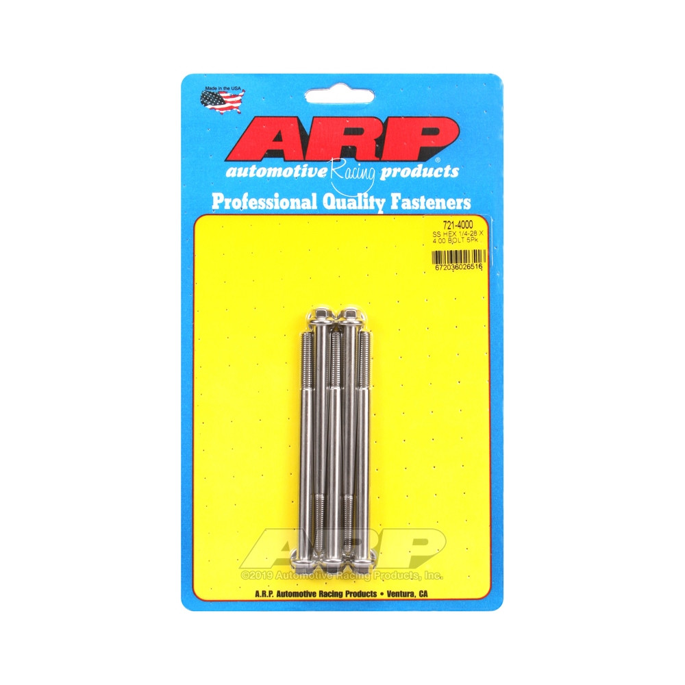 Universal Bolt ARP 1/4-28 - Stainless Hex x5 - ARP-721-4000 - 721-4000 - 3666618198415