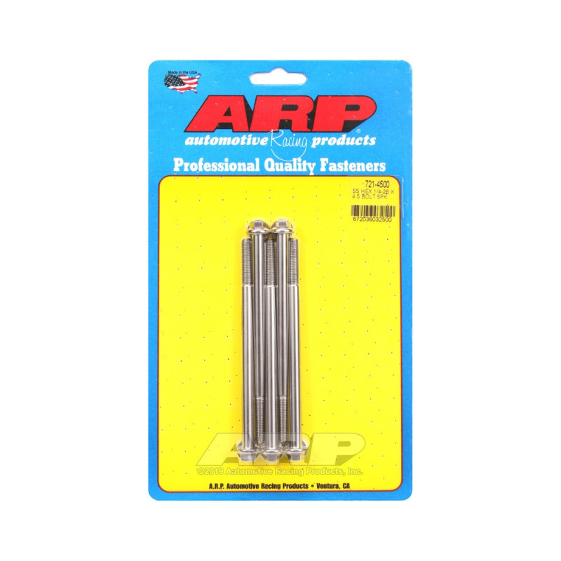 ARP Universal Bolt 1/4-28 - Stainless Hex x5 - ARP-721-4500 - 721-4500 - 3666618198439