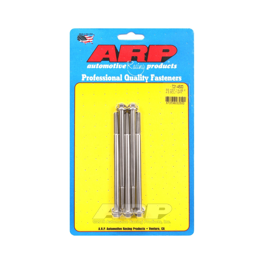 ARP Universal Bolt 1/4-28 - Stainless Hex x5 - ARP-721-4500 - 721-4500 - 3666618198439
