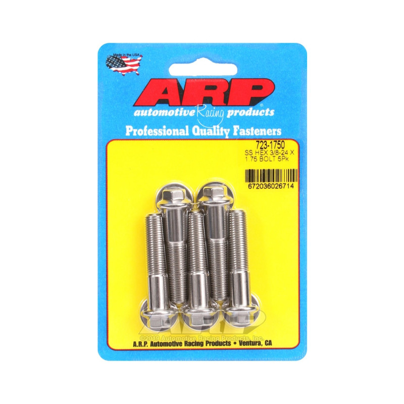 ARP Universal small head bolt 3/8-24 - Stainless Hex x5 - ARP-723-1750 - 723-1750 - 3666618198682