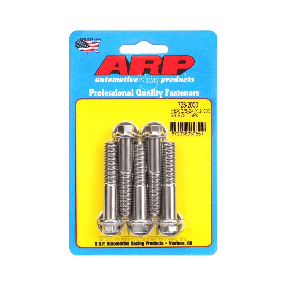 ARP Universal small head bolt 3/8-24 - Stainless Hex x5 - ARP-723-2000 - 723-2000 - 3666618198699