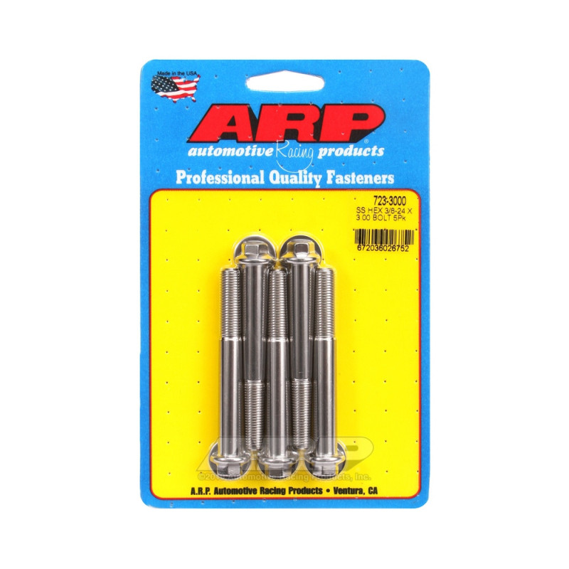 ARP Universal small head bolt 3/8-24 - Stainless Hex x5 - ARP-723-3000 - 723-3000 - 3666618198736