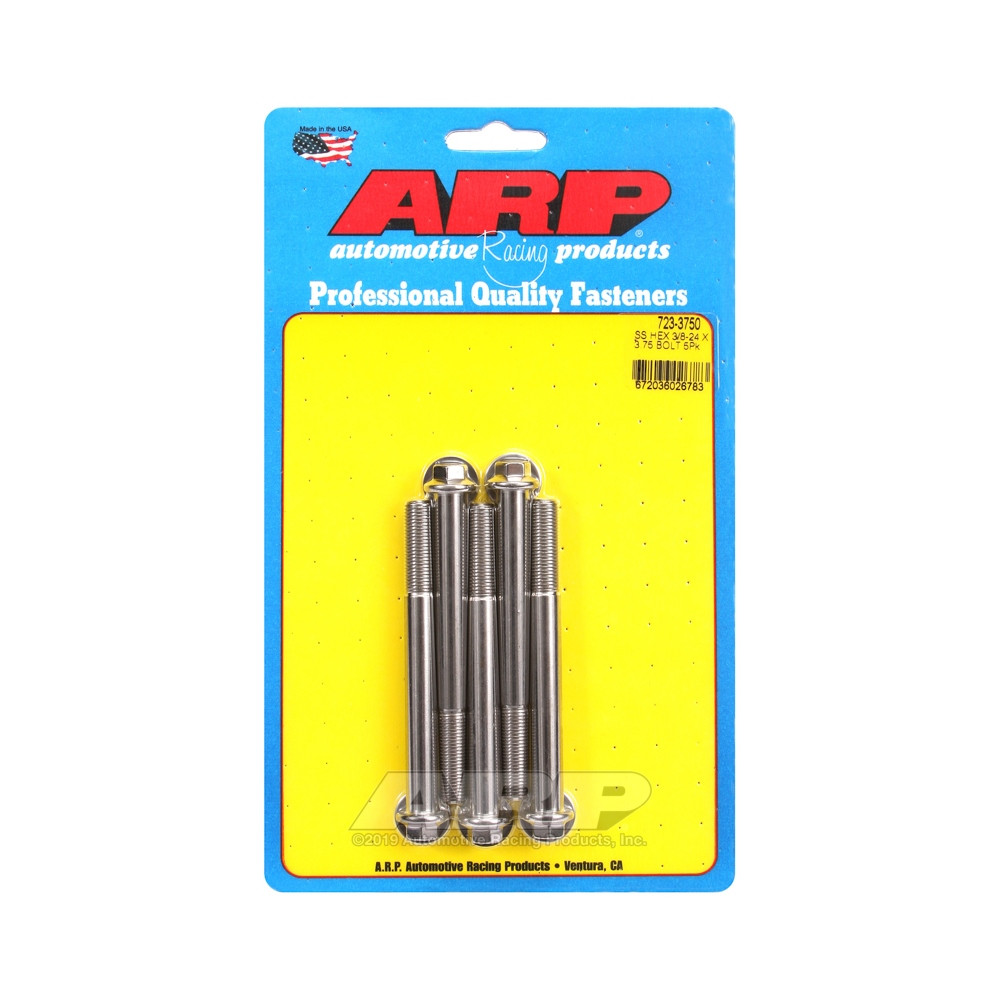 Universele bouten ARP kleine kop 3/8-24 - Roestvast staal Zeskant x5 - ARP-723-3750 - 723-3750 - 3666618198767