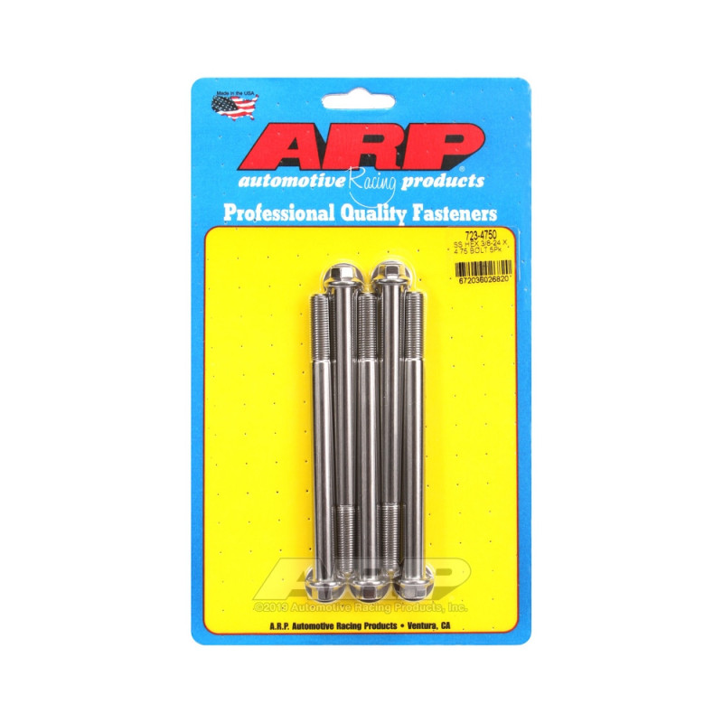 ARP Universal small head bolt 3/8-24 - Stainless Hex x5 - ARP-723-4750 - 723-4750 - 3666618198804