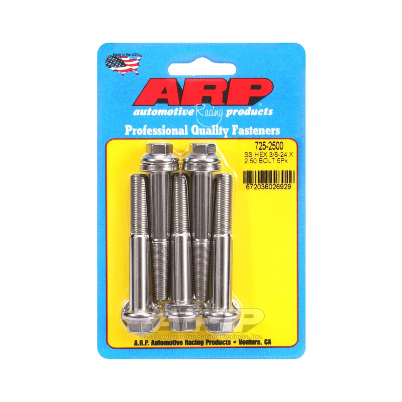 ARP Universal Head Bolt STD 3/8-24 - Stainless Hex x5 - ARP-725-2500 - 725-2500 - 3666618199061