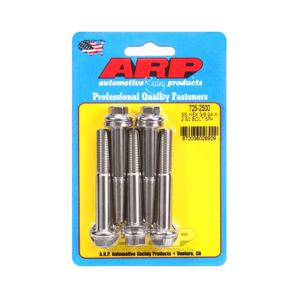 Bullone universale ARP per testa STD 3/8-24 - Esagono inox x5 - ARP-725-2500 - 725-2500 - 3666618199061
