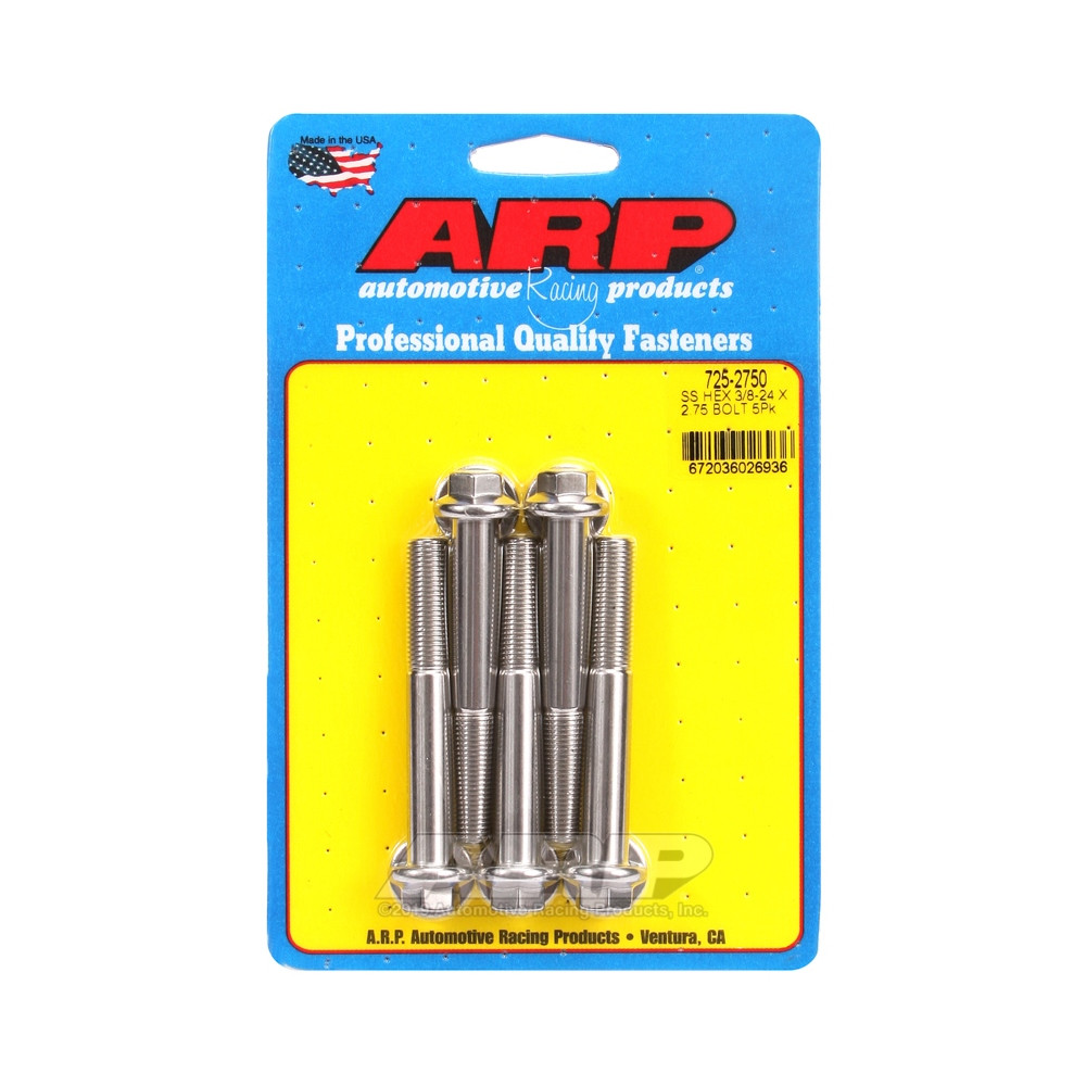 Universele bouten ARP STD kop 3/8-24 - Roestvast staal Zeskant x5 - ARP-725-2750 - 725-2750 - 3666618199078