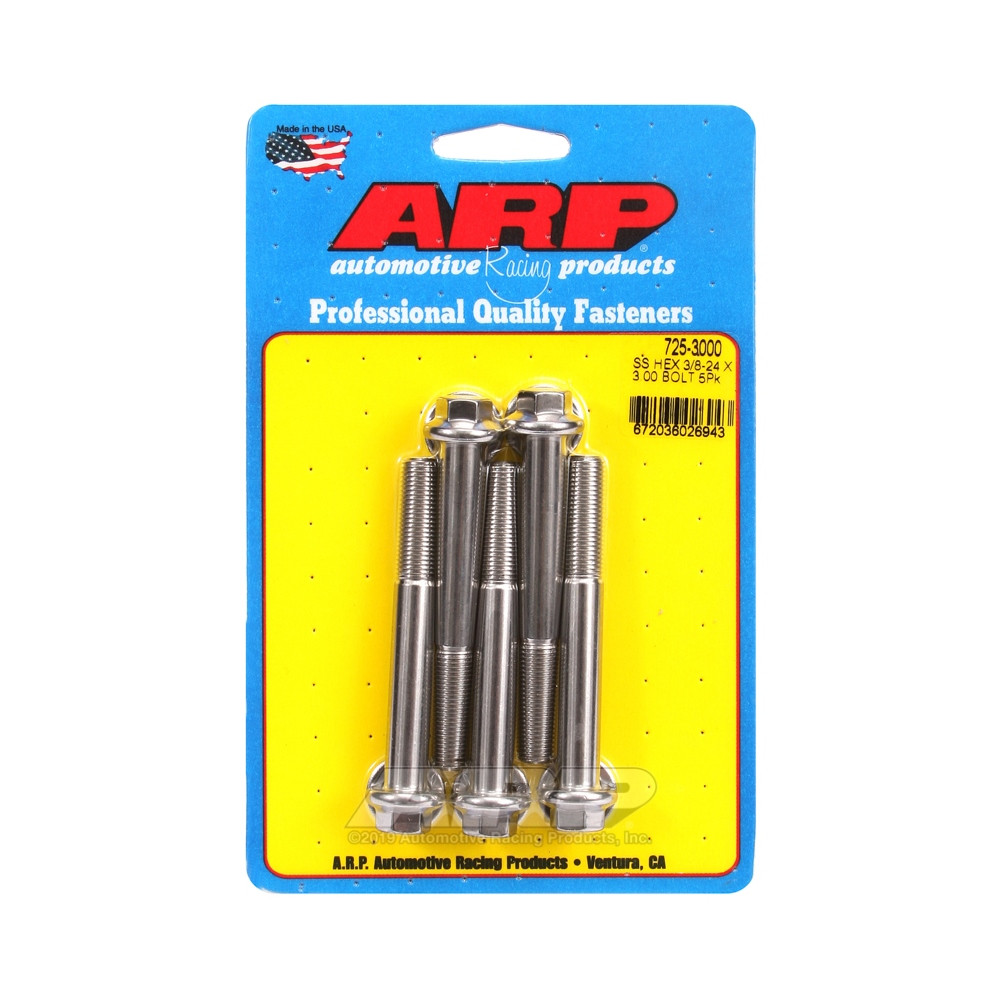 Bullone universale ARP per testa STD 3/8-24 - Esagono inox x5 - ARP-725-3000 - 725-3000 - 3666618199085