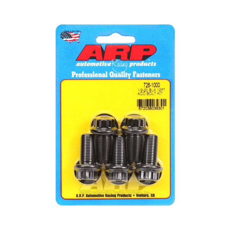 ARP Universal Bolt 1/2-20 - Black Oxide 12 Pts x5 - ARP-726-1000 - 726-1000 - 3666618199139