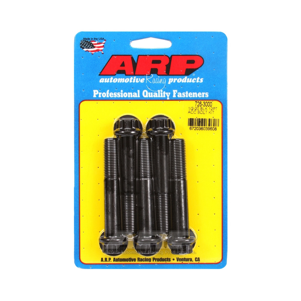 Universele bevestigingsmiddelen ARP 1/2-20 - Zwart geoxideerd 12 st x5 - ARP-726-3000 - 726-3000 - 3666618199214