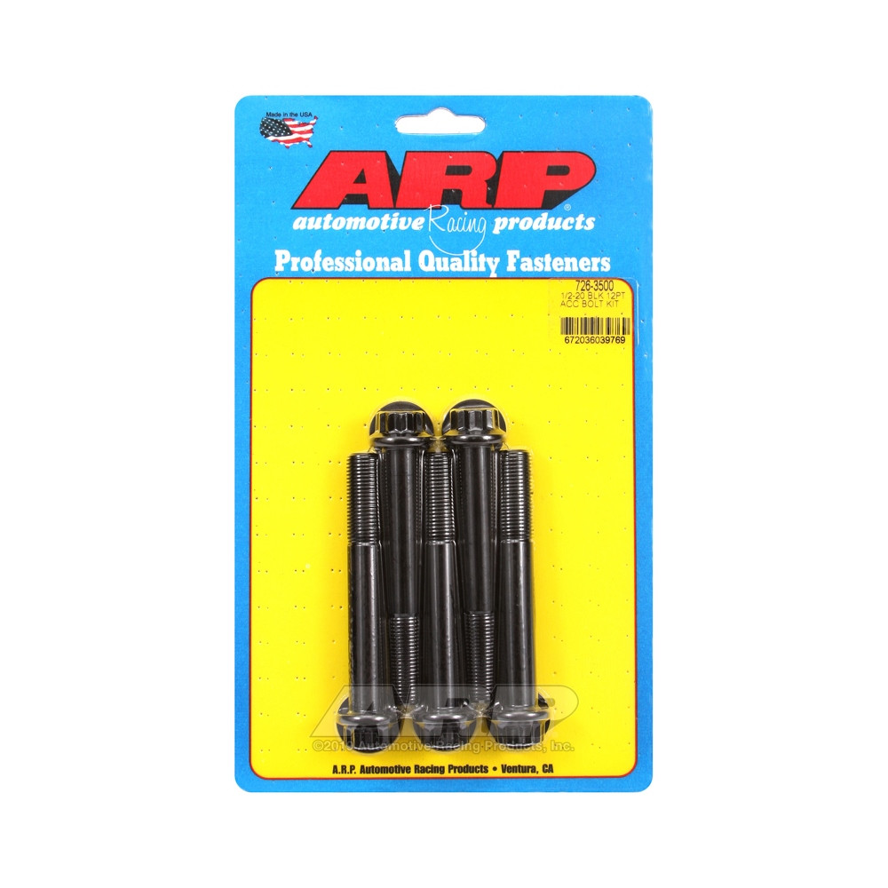 Universele bevestigingsmiddelen ARP 1/2-20 - Zwart geoxideerd 12 st x5 - ARP-726-3500 - 726-3500 - 3666618199238