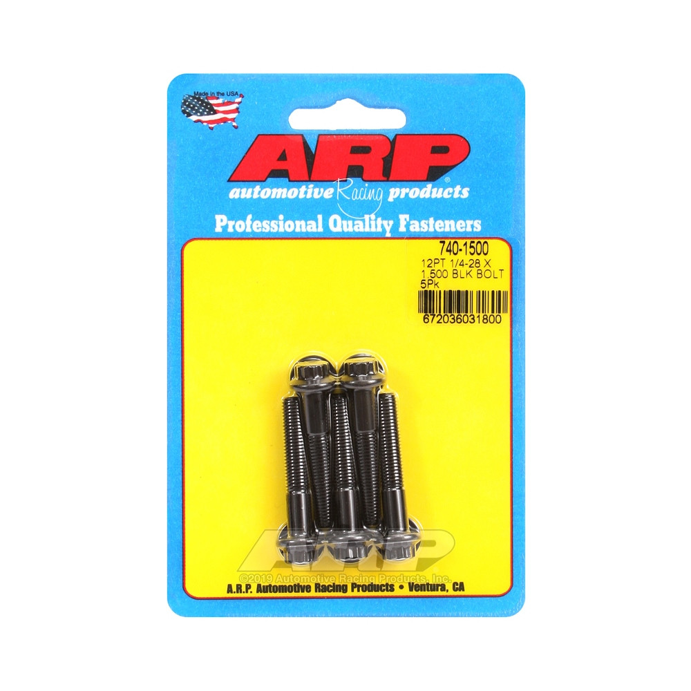Bullone universale ARP 1/4-28 - Ossido nero 12 pz. x5 - ARP-740-1500 - 740-1500 - 3666618199405
