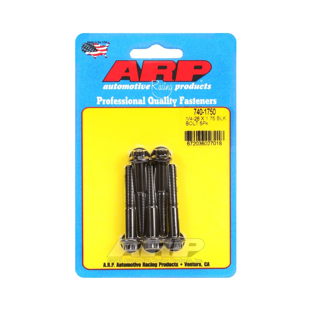 Set de șuruburi și piulițe universale ARP 1/4-28 – Oxid negru, 12 capete x 5 - ARP-740-1750 - 740-1750 - 3666618199412