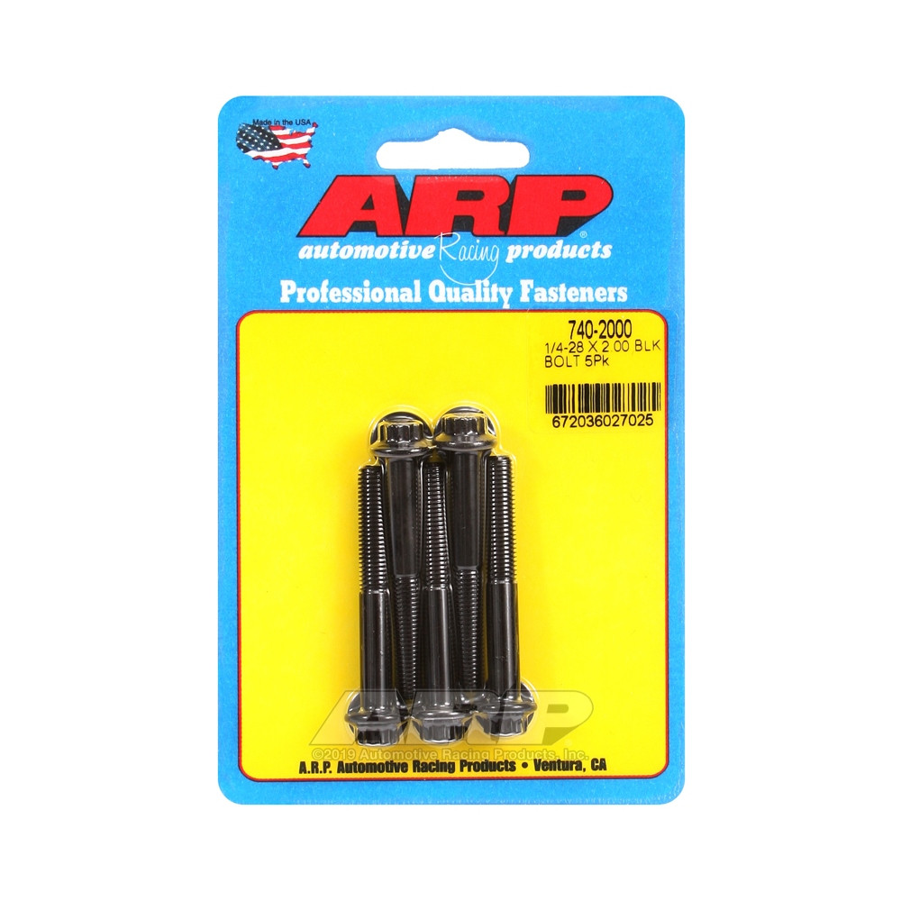 Bullone universale ARP 1/4-28 - Oxyde nero 12 pts x5 - ARP-740-2000 - 740-2000 - 3666618199429