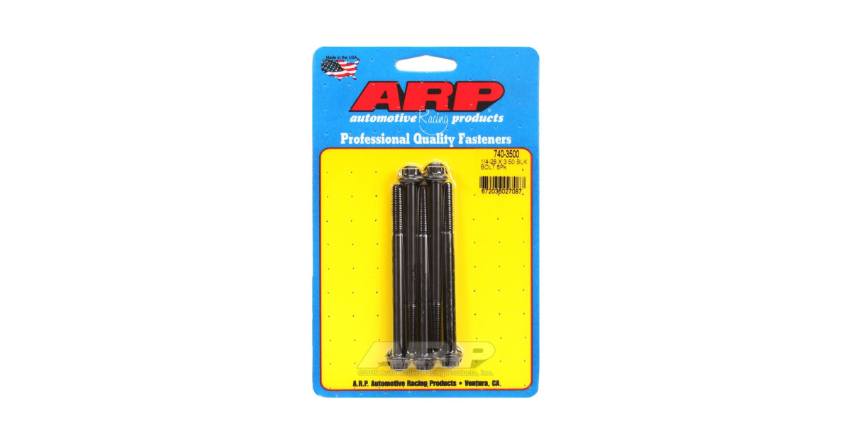 Boulonnerie universelle ARP 1/4-28 - Black Oxyde 12 Pts x5