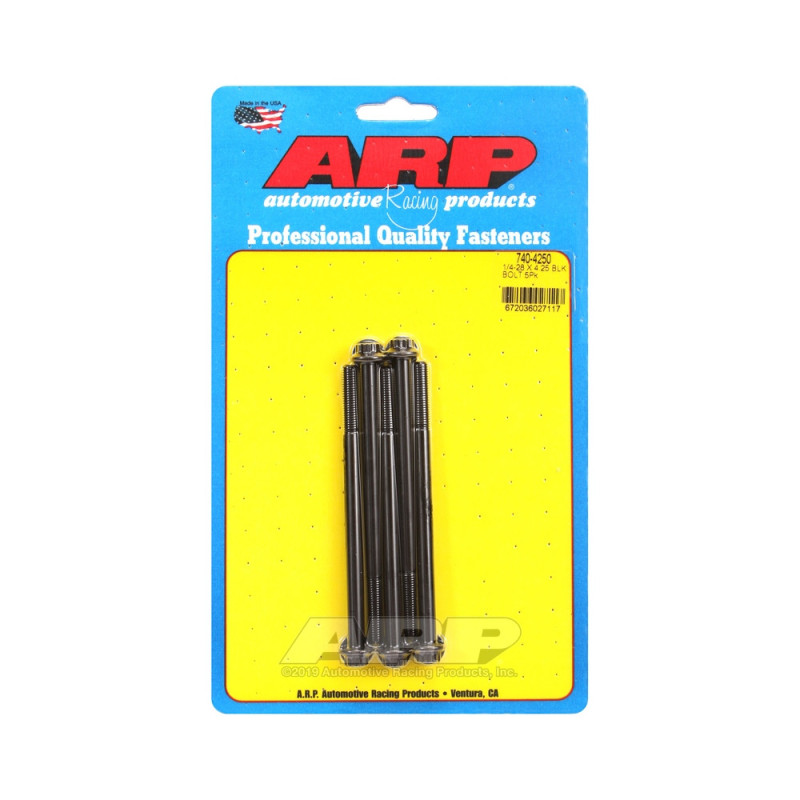 ARP Universal Bolt 1/4-28 - Black Oxyde 12 Pts x5 - ARP-740-4250 - 740-4250 - 3666618199511