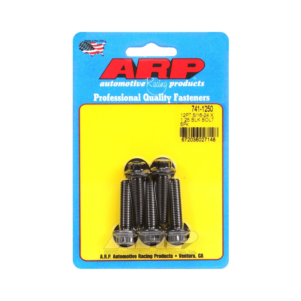 Universal Bolt ARP 5/16-24 - Black Oxyde 12 Pts x5 - ARP-741-1250 - 741-1250 - 3666618199573