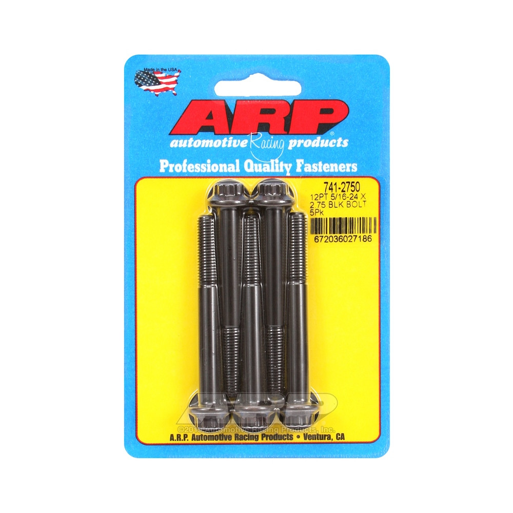Boulonnerie universelle ARP 5/16-24 - Black Oxyde 12 Pts x5 - ARP-741-2750 - 741-2750 - 3666618199634