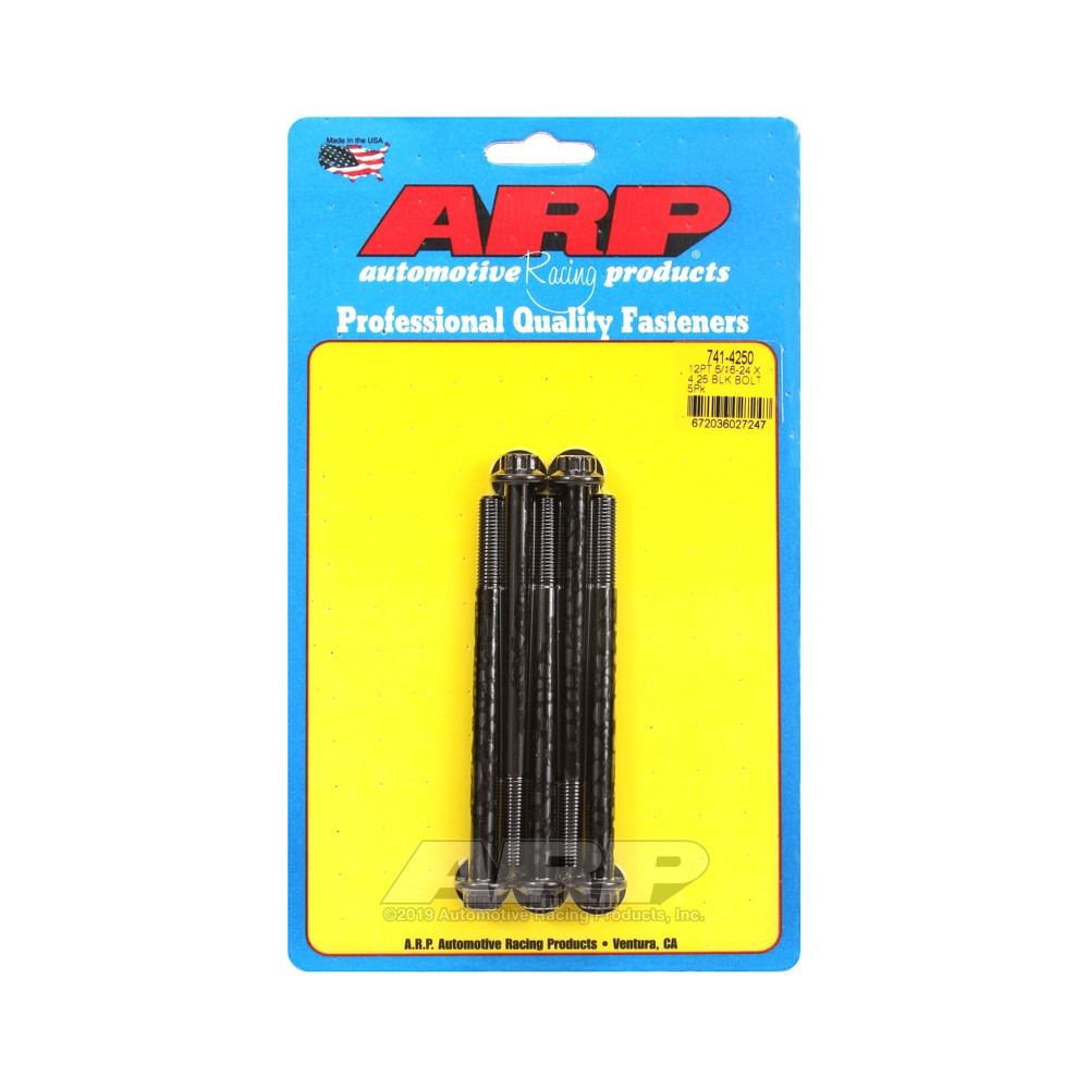 Universal Bolt ARP 5/16-24 - Black Oxyde 12 Pts x5 - ARP-741-4250 - 741-4250 - 3666618199702