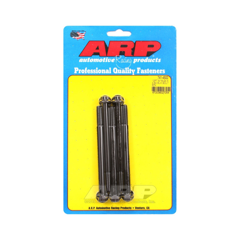 Universal Bolt ARP 5/16-24 - Black Oxyde 12 Pts x5 - ARP-741-4500 - 741-4500 - 3666618199719