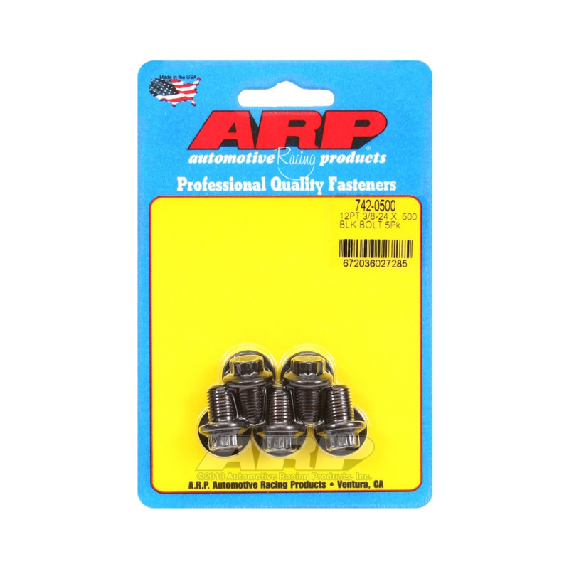 Bullone universale ARP a testa piccola 3/8-24 - Ossido nero 12 pezzi x5 - ARP-742-0500 - 742-0500 - 3666618199740