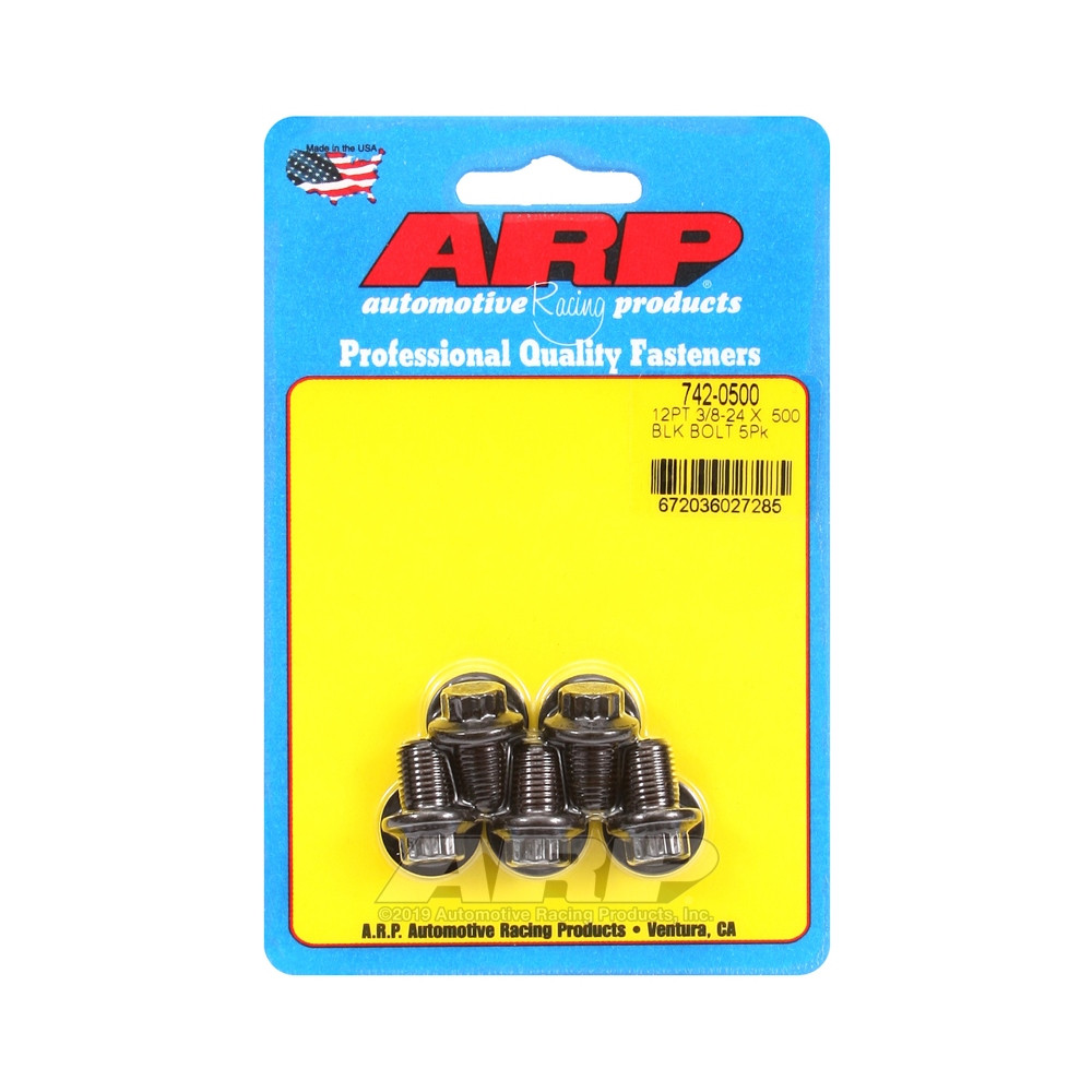 ARP Universal small head bolt 3/8-24 - Black Oxide 12 Pts x5 - ARP-742-0500 - 742-0500 - 3666618199740