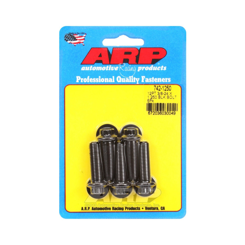 Bullone universale ARP a testa piccola 3/8-24 - Ossido nero 12 pts x5 - ARP-742-1250 - 742-1250 - 3666618199771