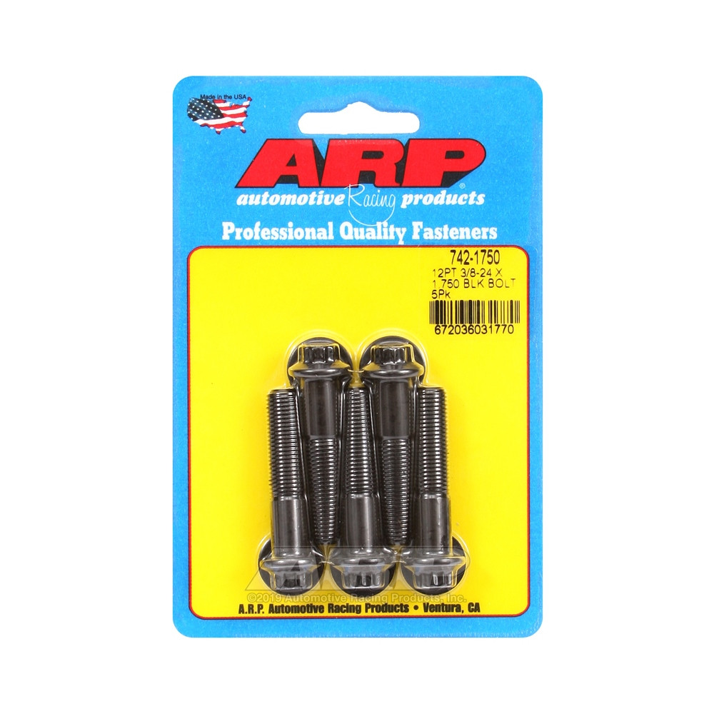 Boulonnerie universelle ARP petite tête 3/8-24 - Black Oxyde 12 Pts x5 - ARP-742-1750 - 742-1750 - 3666618199795