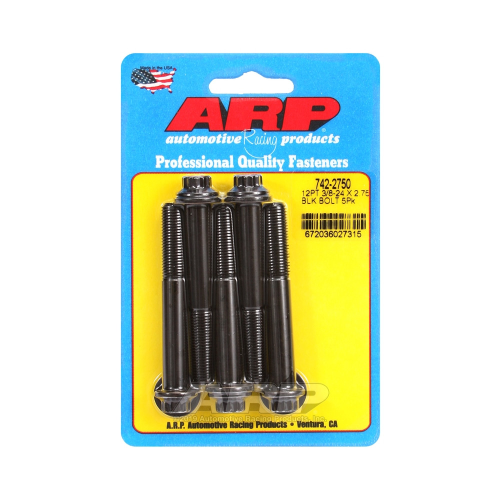 Boulonnerie universelle ARP petite tête 3/8-24 - Black Oxyde 12 Pts x5 - ARP-742-2750 - 742-2750 - 3666618199832