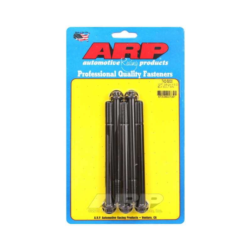 ARP Universal small head bolt 3/8-24 - Black Oxide 12 Pts x5 - ARP-742-5000 - 742-5000 - 3666618199924