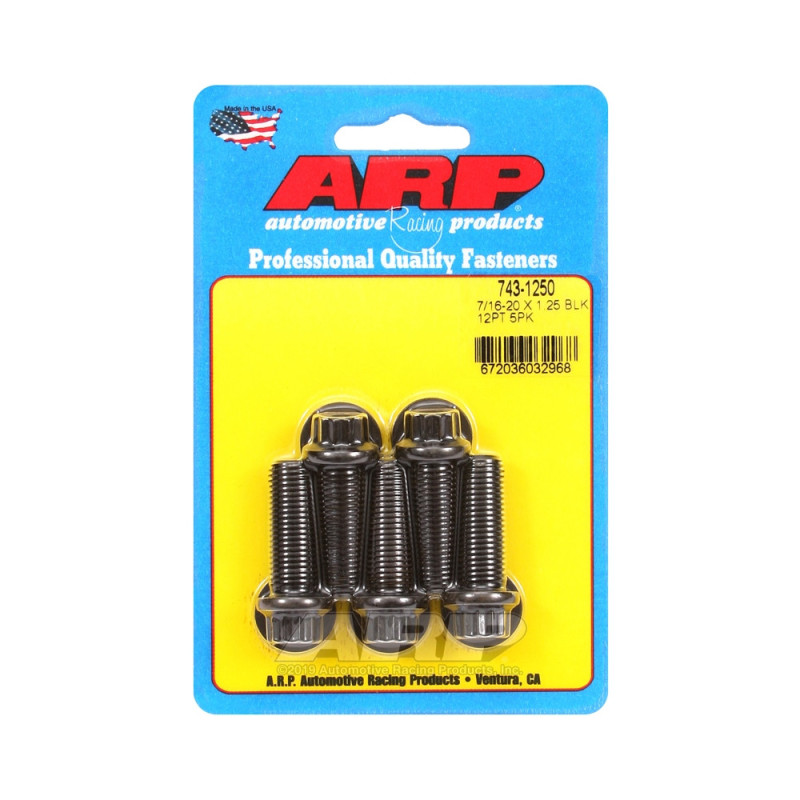 Bullone universale ARP 7/16-20 - Ossido nero 12 pezzi x5 - ARP-743-1250 - 743-1250 - 3666618199948