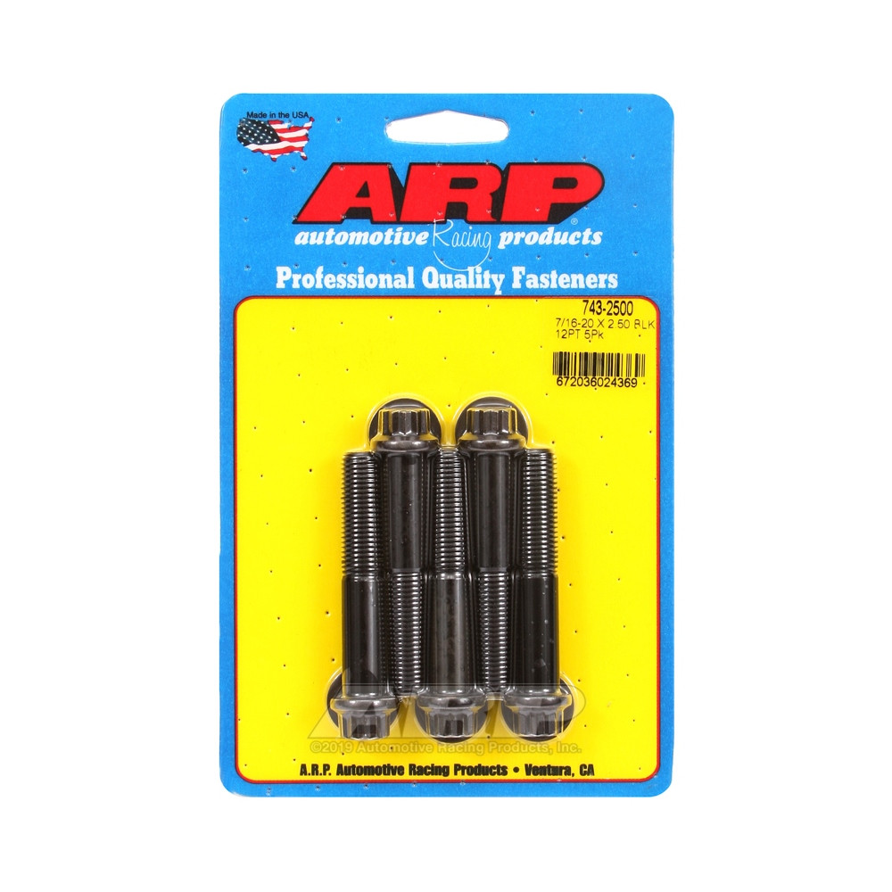 Boulonnerie universelle ARP 7/16-20 - Black Oxyde 12 Pts x5 - ARP-743-2500 - 743-2500 - 3666618199993