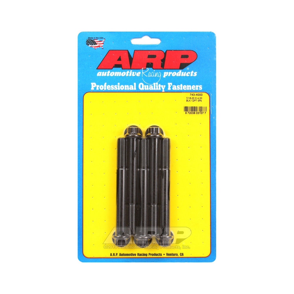 Universele bevestigingsmiddelen ARP 7/16-20 - Zwart Oxyde 12 St x5 - ARP-743-4000 - 743-4000 - 3666618200057