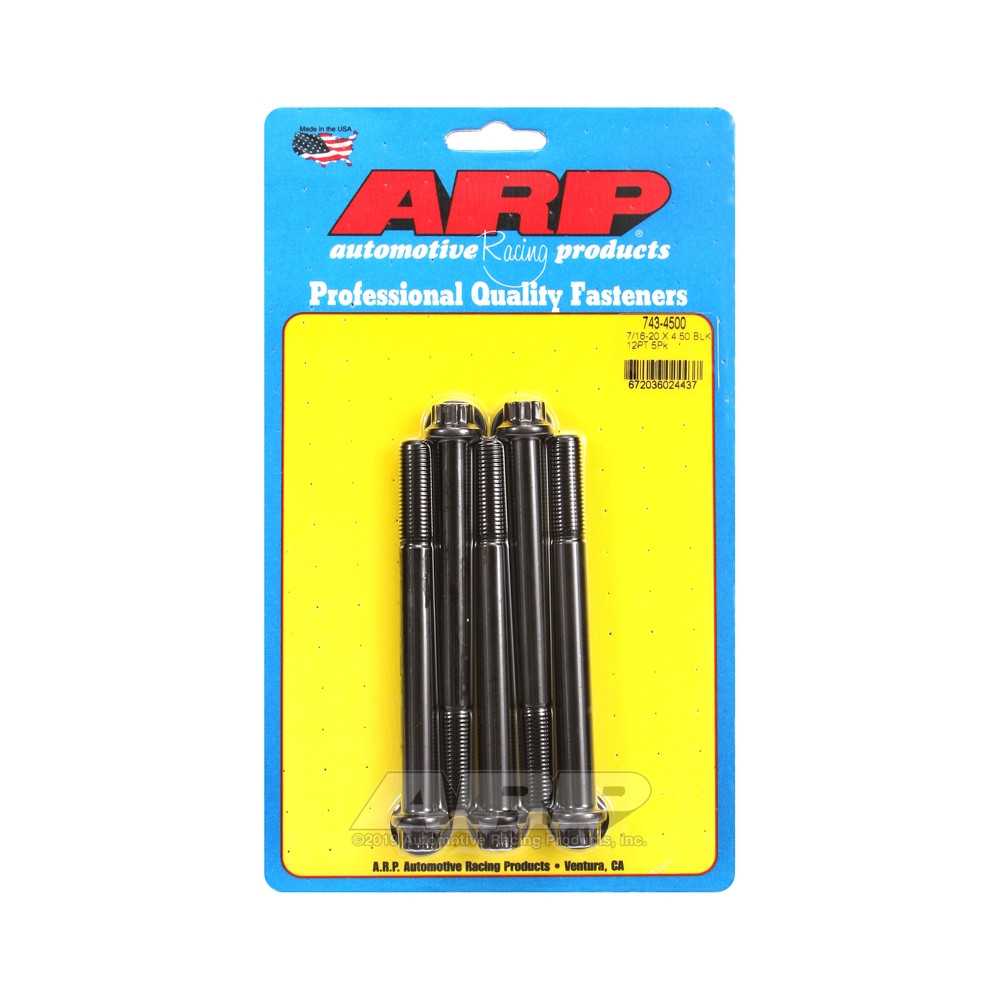 Universele bevestigingsmiddelen ARP 7/16-20 - Zwart Oxyde 12 St x5 - ARP-743-4500 - 743-4500 - 3666618200071