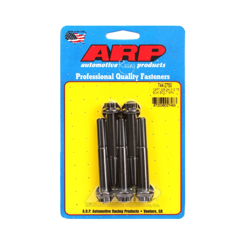 Bullone universale ARP STD 3/8-24 - Ossido nero 12 pz. x5 - ARP-744-2750 - 744-2750 - 3666618200187