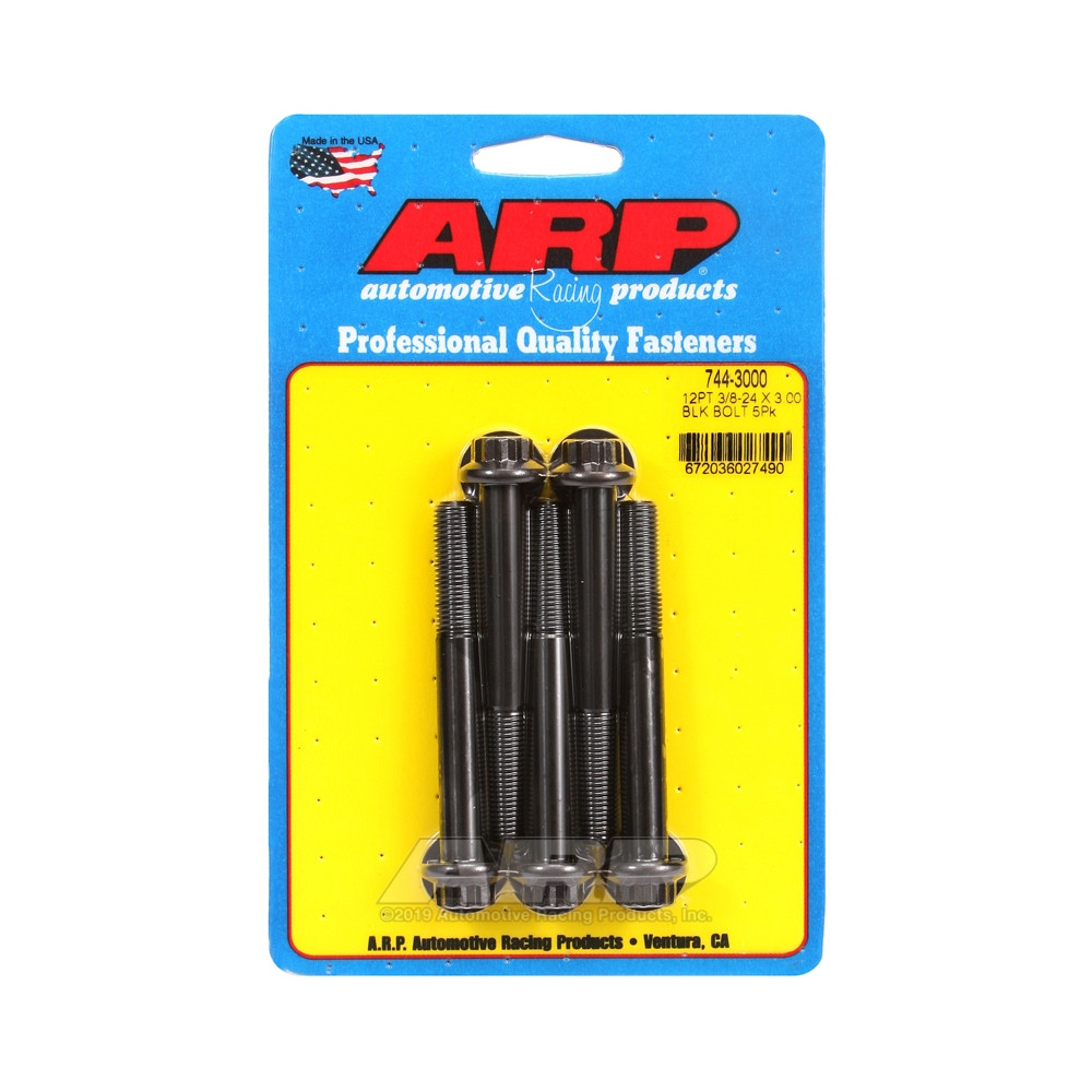 Boulonnerie universelle ARP tête STD 3/8-24 - Black Oxyde 12 Pts x5 - ARP-744-3000 - 744-3000 - 3666618200194