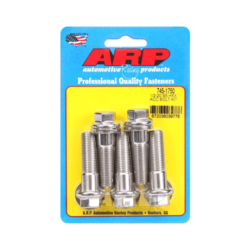 Universal Bolt ARP 1/2-20 - Stainless Hex x5 - ARP-745-1750 - 745-1750 - 3666618200279