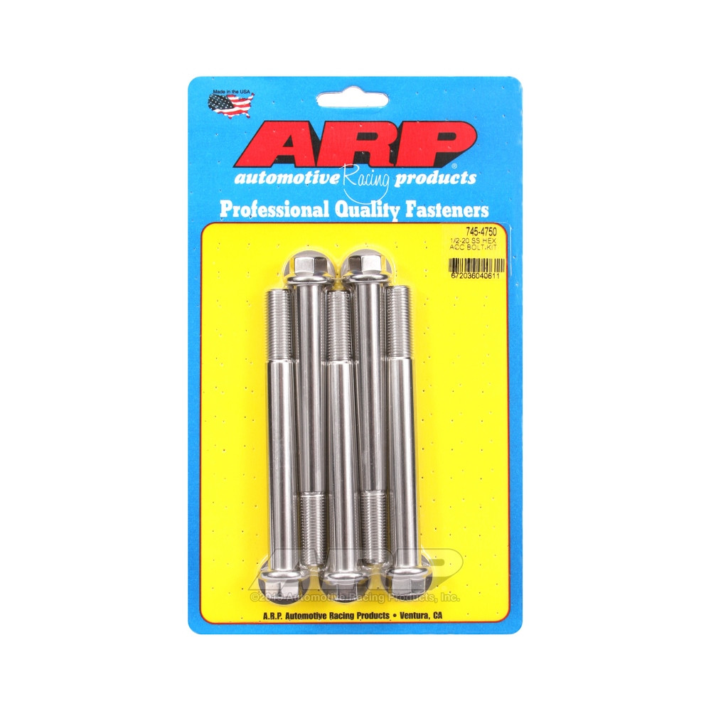 Universal Bolt ARP 1/2-20 - Stainless Hex x5 - ARP-745-4750 - 745-4750 - 3666618200392