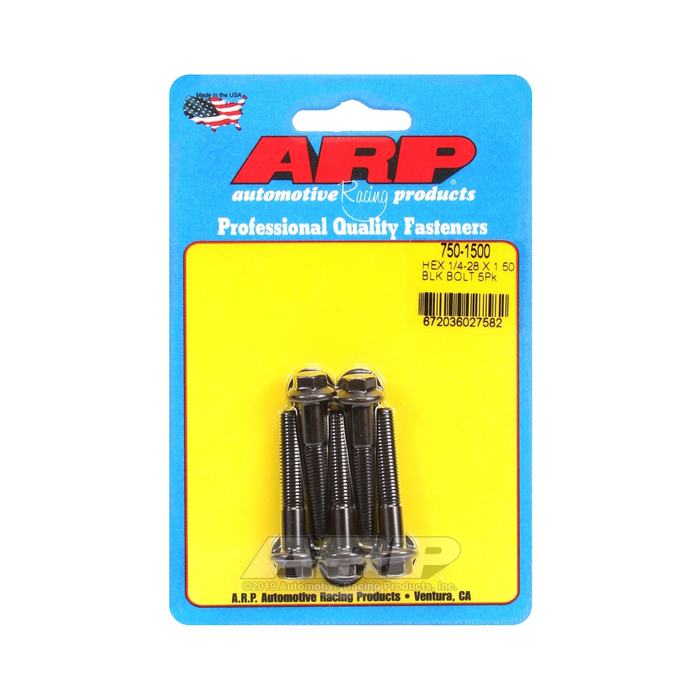 Universele bevestigingsmiddelen ARP 1/4-28 - zwart oxide zeskant x5 - ARP-750-1500 - 750-1500 - 3666618226675