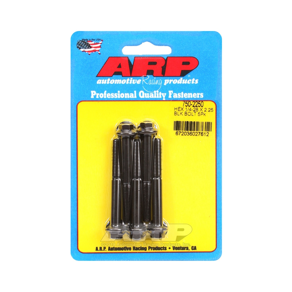 Bullone universale ARP 1/4-28 - Esagono ossidato nero x5 - ARP-750-2250 - 750-2250 - 3666618226705