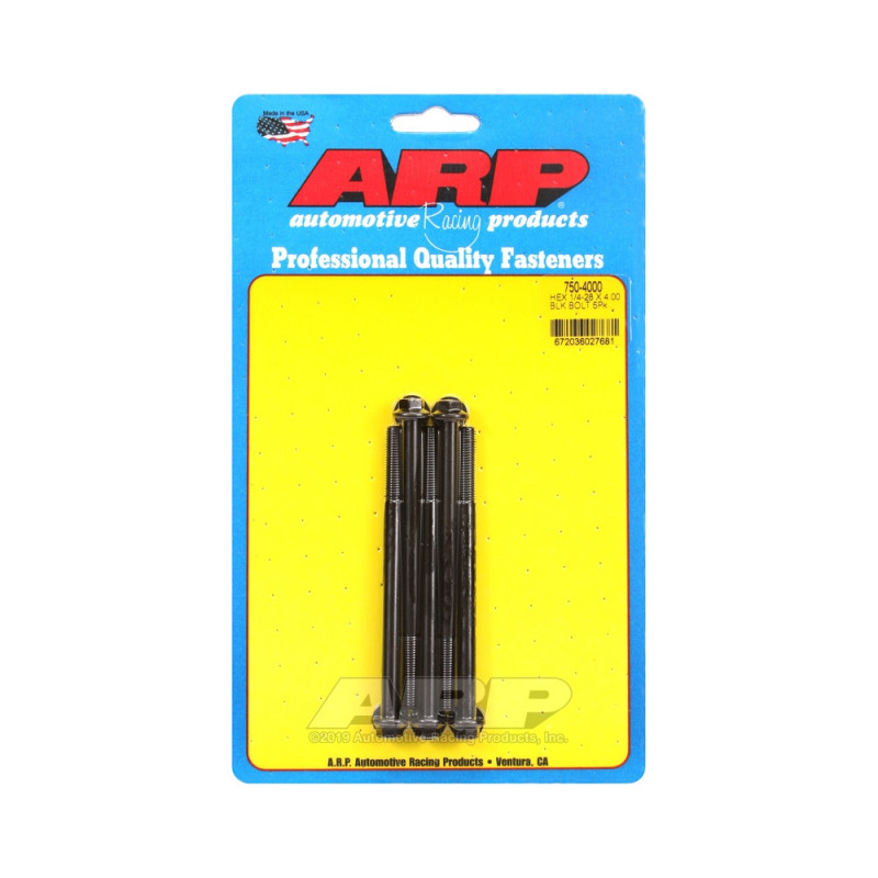 Bullone universale ARP 1/4-28 - Esagono ossidato nero x5 - ARP-750-4000 - 750-4000 - 3666618226774