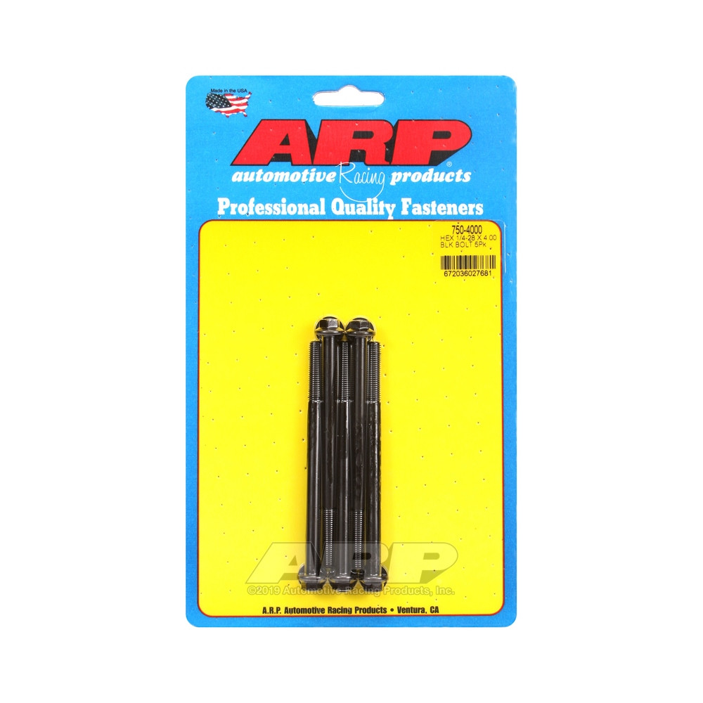 Universele bevestigingsmiddelen ARP 1/4-28 - zwart oxide zeskant x5 - ARP-750-4000 - 750-4000 - 3666618226774