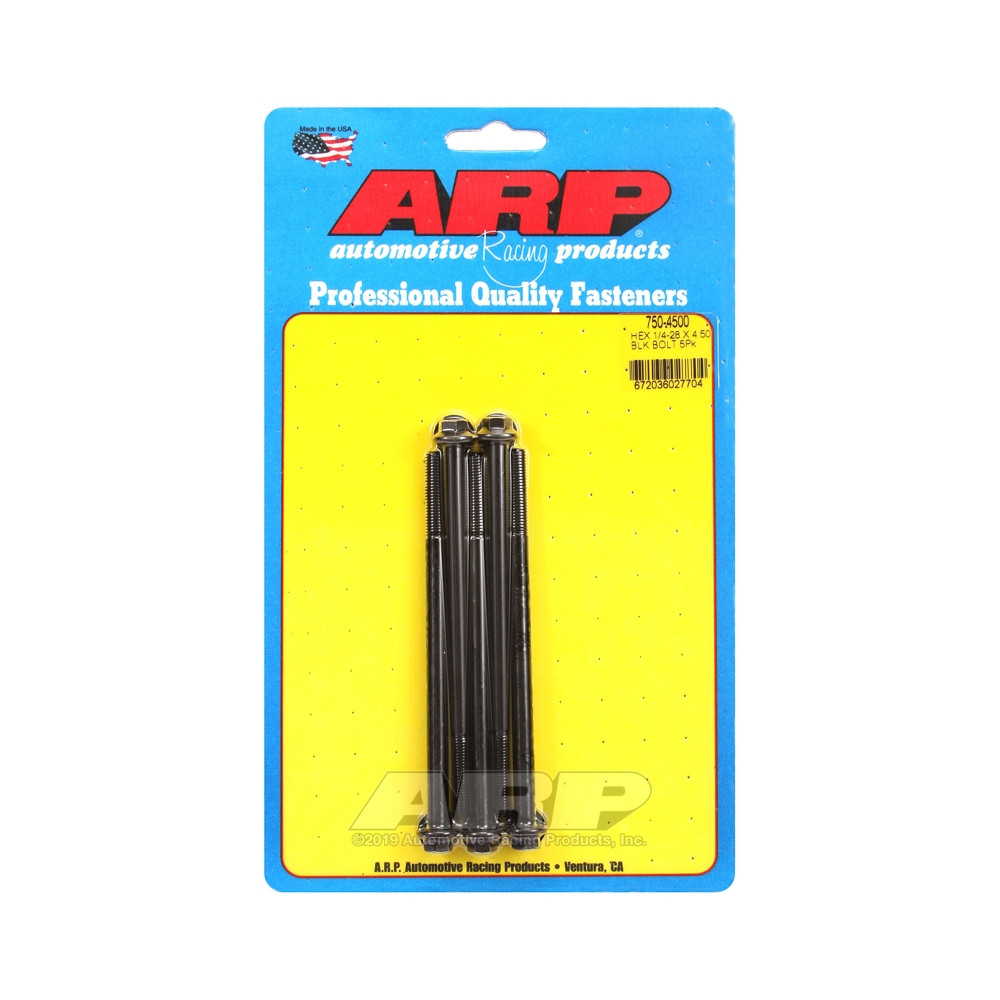 ARP Universal Bolt 1/4-28 - Black Oxyde Hex x5 - ARP-750-4500 - 750-4500 - 3666618226798