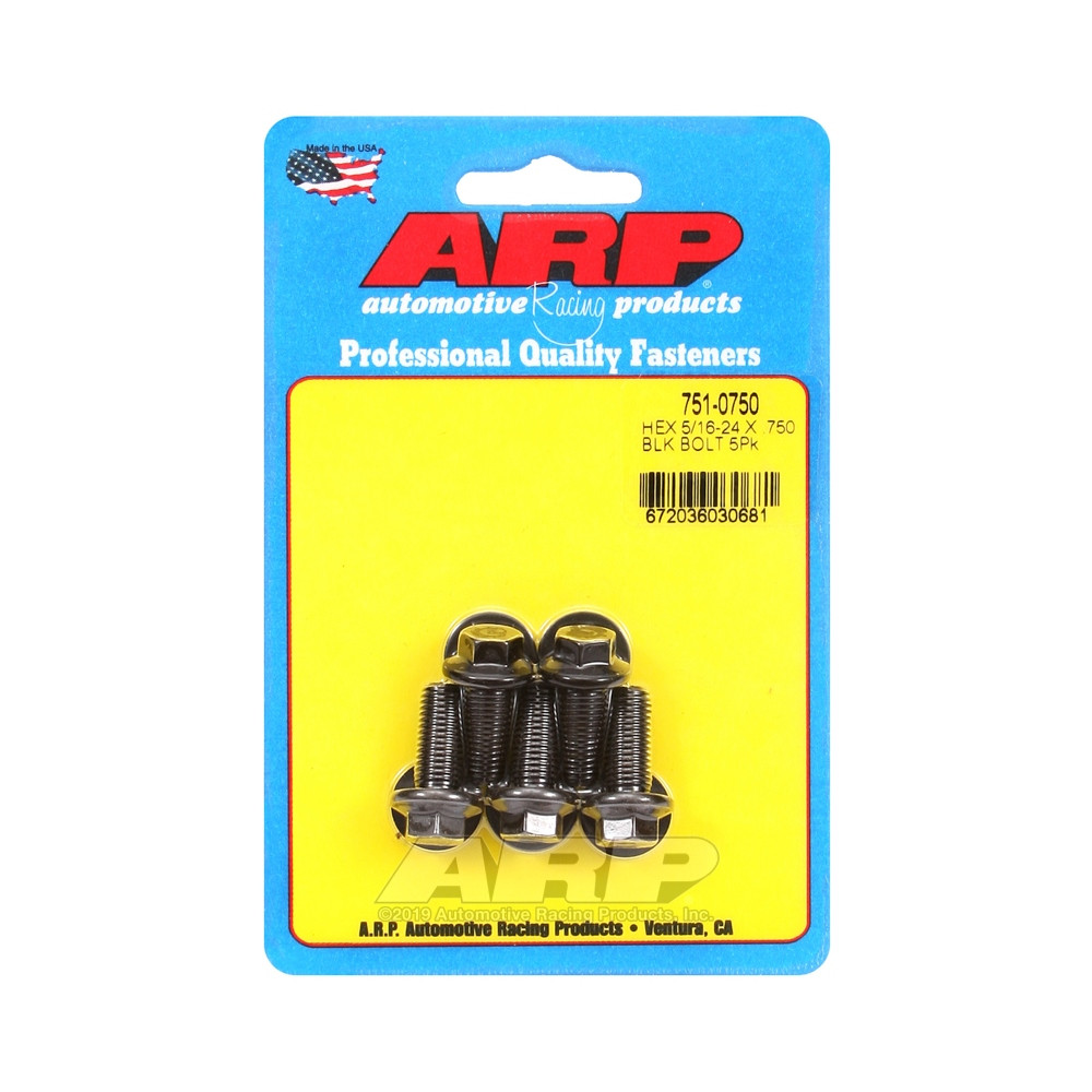 Universal Bolt ARP 5/16-24 - Black Oxyde Hex x5 - ARP-751-0750 - 751-0750 - 3666618226811