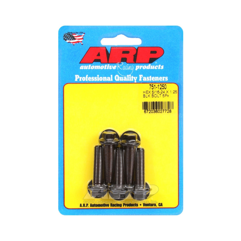 Bullone universale ARP 5/16-24 - Esagono ossidato nero x5 - ARP-751-1250 - 751-1250 - 3666618226835