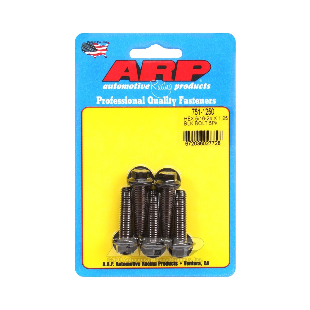Universele bevestigingsmiddelen ARP 5/16-24 - zwart oxide zeskant x5 - ARP-751-1250 - 751-1250 - 3666618226835