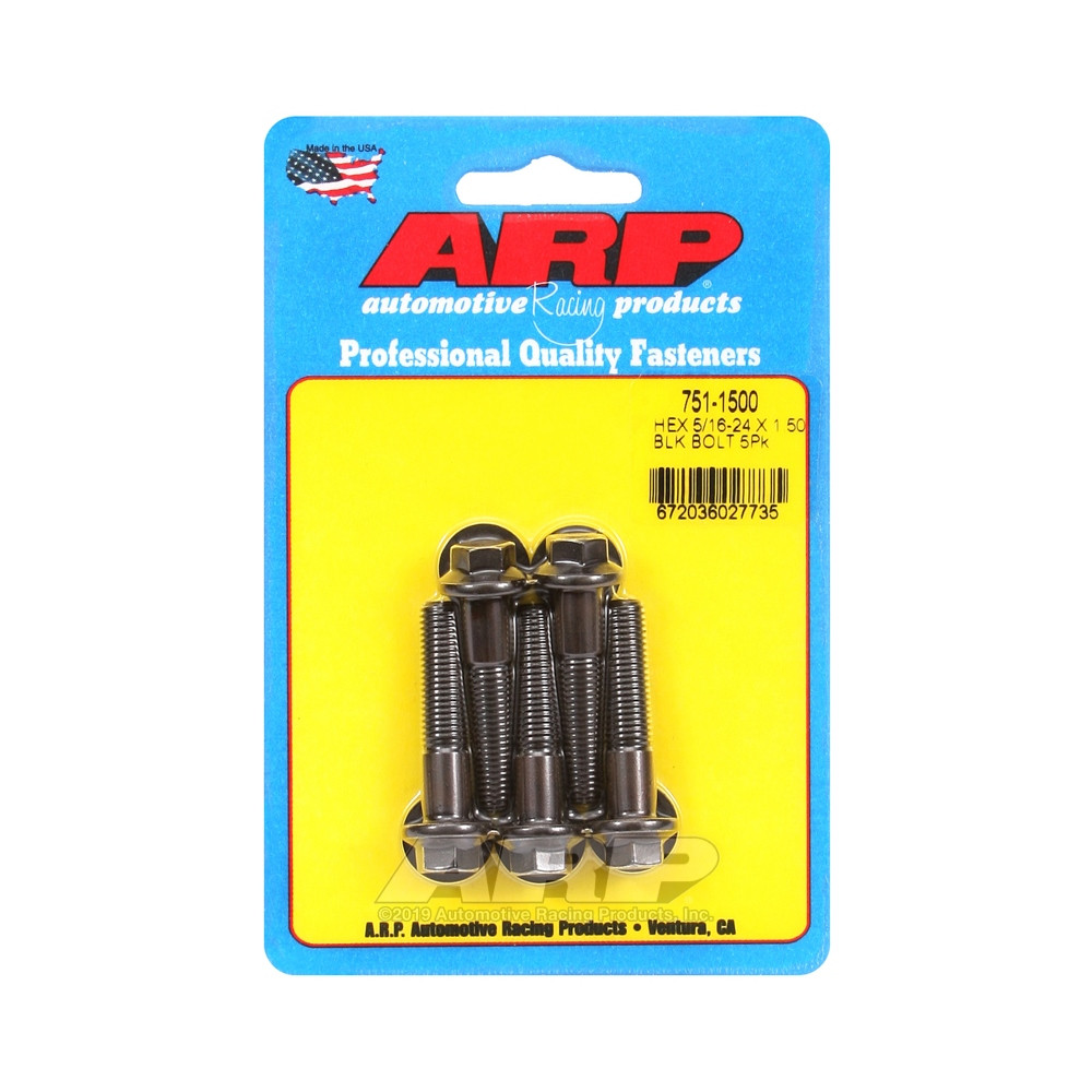 Boulonnerie universelle ARP 5/16-24 - Black Oxyde Hex x5 - ARP-751-1500 - 751-1500 - 3666618226842