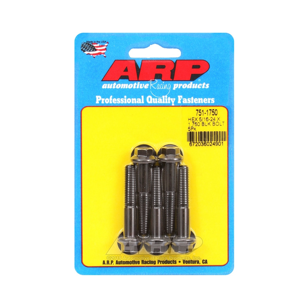 Boulonnerie universelle ARP 5/16-24 - Black Oxyde Hex x5 - ARP-751-1750 - 751-1750 - 3666618226859