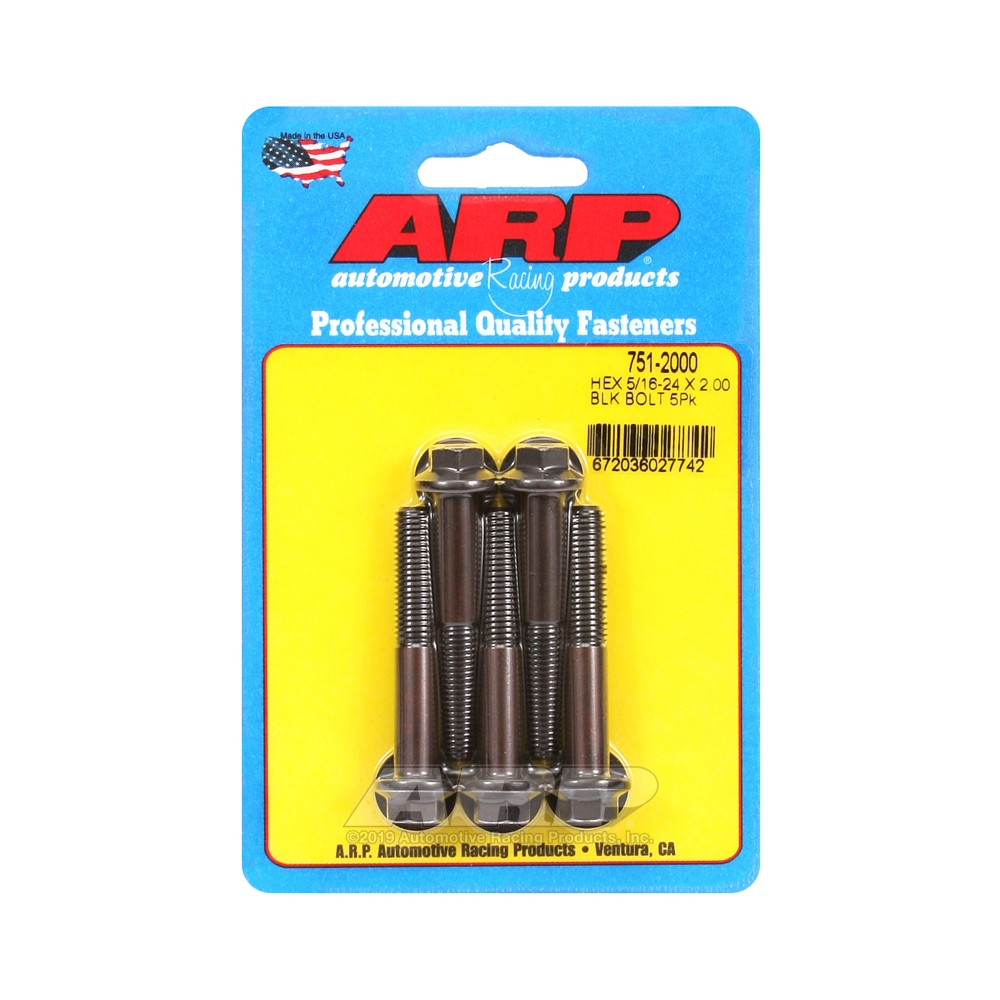 Universal Bolt ARP 5/16-24 - Black Oxyde Hex x5 - ARP-751-2000 - 751-2000 - 3666618226866